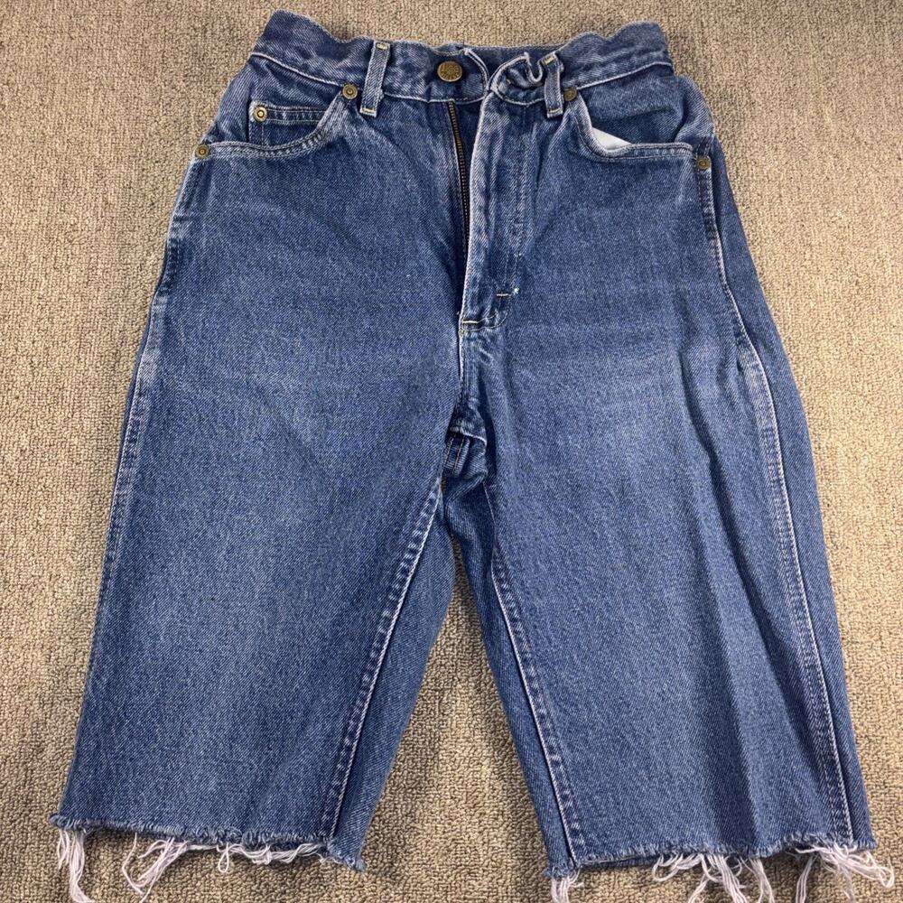 Vtg 1970s Lee Jeans Cut Off Shorts 3 Medium Blue Made In USA